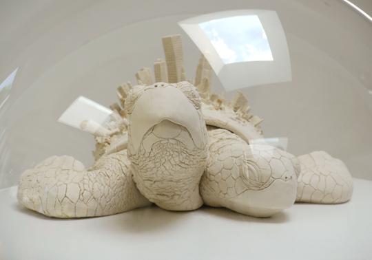 Biodome sculptuur schildpad Annerose